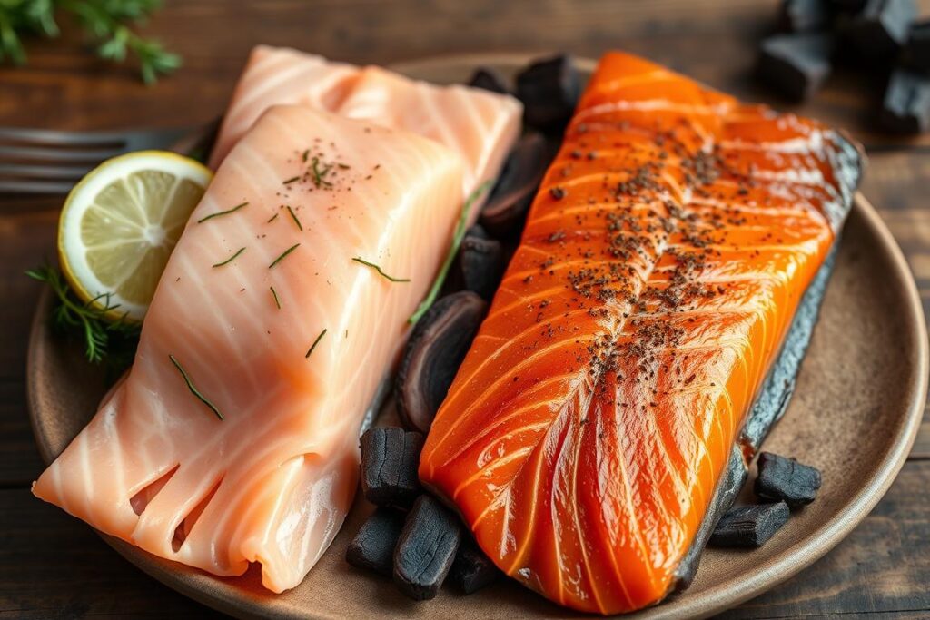 mild smoked salmon and bold smoked salmon