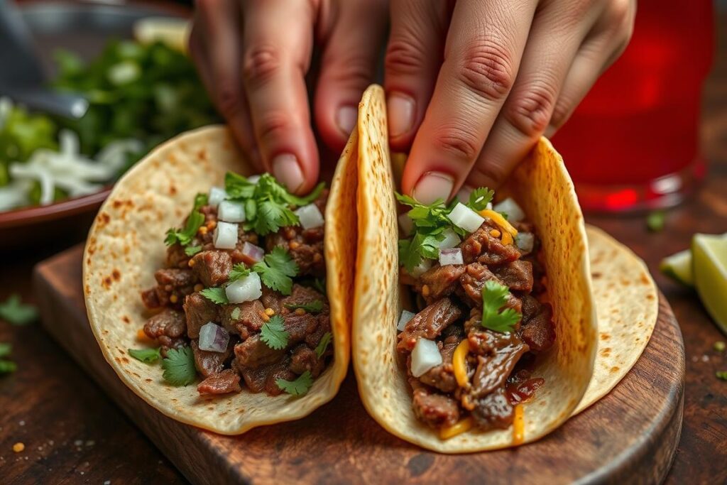 Birria Taco Assembly