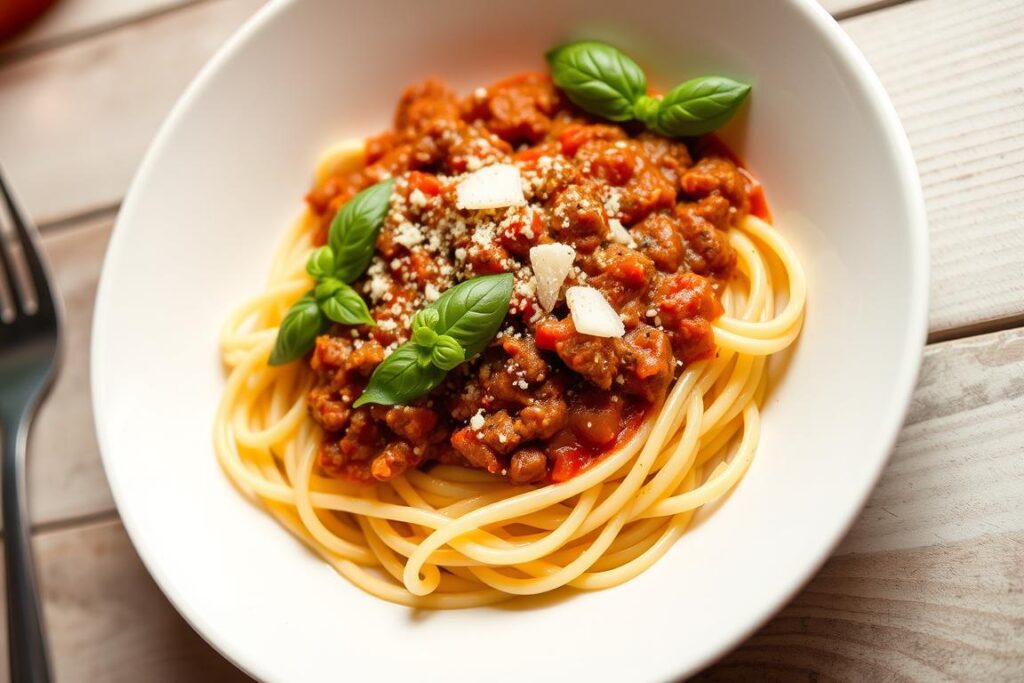 Spaghetti Bolognese Plating